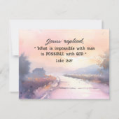 Luc 18:27 Possible avec la carte de Dieu Jésus (Devant)