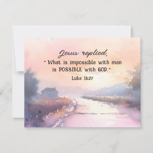 Luc 18:27 Possible avec la carte de Dieu Jésus (Devant)
