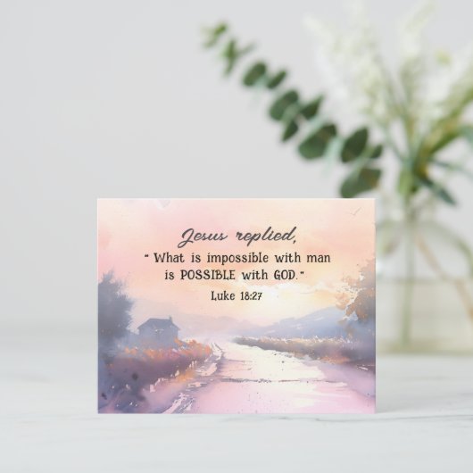 Luc 18:27 Possible avec la carte de Dieu Jésus (Debout devant)