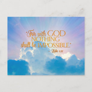 Luc 1:37 Avec Dieu Aucune Carte Impossible