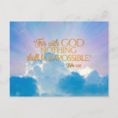 Luc 1:37 Avec Dieu Aucune Carte Impossible (Devant)