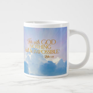 Luc 1:37 Avec Dieu Rien D'Impossible 20 Oz Mug