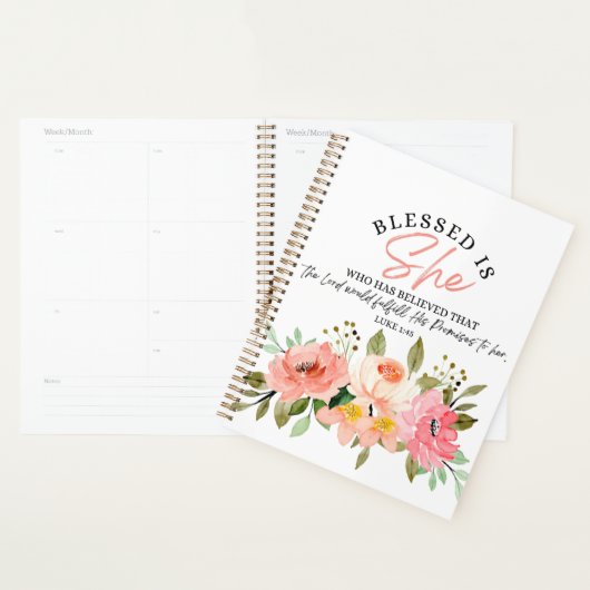 Luc 1:45 Béni est Elle Écriture Florale (Devant avec enveloppe)