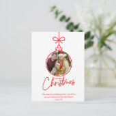 Luc 1:47 Christian Christmas Postcard Invitation (Debout devant)