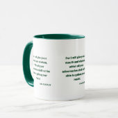 Luc 21:15 KJV Bible Verse Mug à deux tons (Devant gauche)