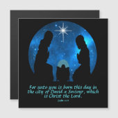 Luc 2:11 Carte magnétique (Devant / Derrière)