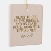 Luc 2:14 ornement de Noël (Droite)