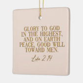 Luc 2:14 ornement de Noël (Gauche)
