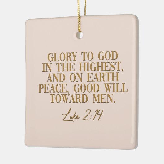 Luc 2:14 ornement de Noël (Gauche)