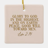 Luc 2:14 ornement de Noël (Devant)