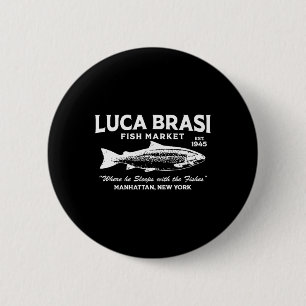 Luca Brasi Vis Markt The Godfather Est 1945 Vis Ronde Button 5,7 Cm