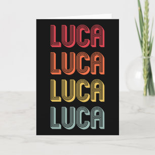 Luca cadeaunaam Persoonlijk Grappig Retro Vintage Kaart