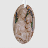 Luca della Robbia Madonna Kind en Lelies Kunst Ornament (voorkant)