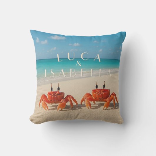 Luca & Isabella - Coussin extérieur personnalisé (Recto)