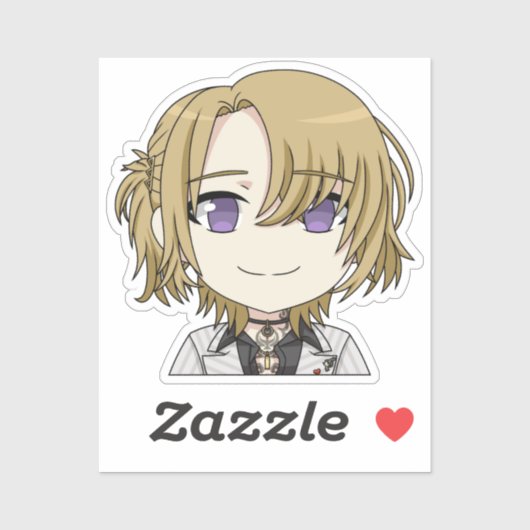 Luca Kaneshiro Chibi Smiling Sticker (Feuille)
