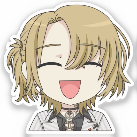 Luca Kaneshiro Lachende Chibi Sticker (Voorkant)