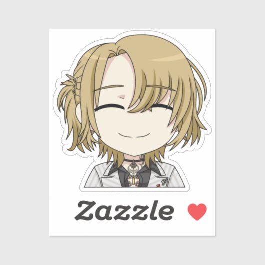 Luca Kaneshiro Smiling Chibi Sticker (Feuille)