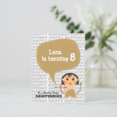 Luca Kids Party Invitation Kaart (Staand voorkant)