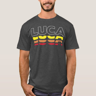 Luca voornaam grappige vintage zonsondergang Luca T-shirt