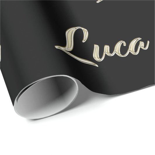 Luca Vorname Name edles Geschenkpapier Papier (Rol Hoek)