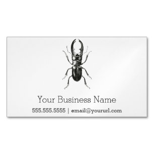 Lucanus Metallicus Beetle Magnetisch Visitekaartje