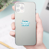 "Lucas, Chouette Traitore !" Sticker en vinyle (Téléphone)