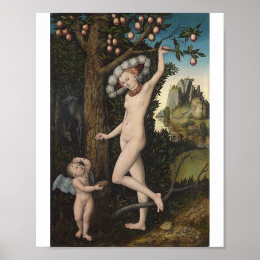 Lucas Cranach The Elder - Cupid Complaining Poster (Voorkant)
