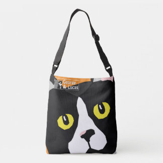Lucas de kunsttas van de abstracte pop van de kat crossbody tas