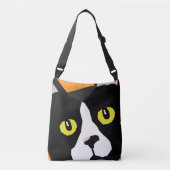 Lucas de kunsttas van de abstracte pop van de kat crossbody tas (Voorkant)