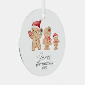 Lucas' First Christmas Metalen Ornament (Voorkant Rechts)