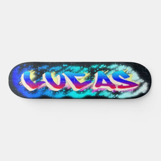 LUCAS Gepersonaliseerd Graffiti Skateboard (Horizontaal)