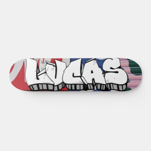 Lucas Graffiti Custom Personalized Cool Skateboard (Horz)