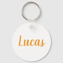 Lucas naam metalen ringsleutelhanger sleutelhanger
