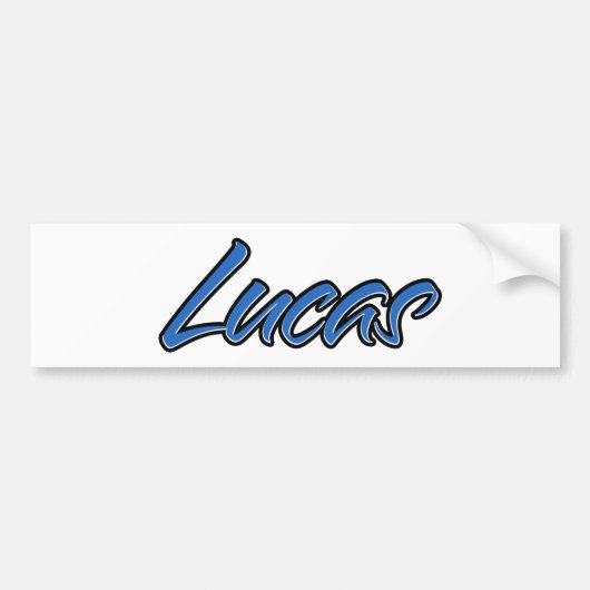 Lucas Name blue Aufkleber Sticker Autoaufkleber (Voorkant)