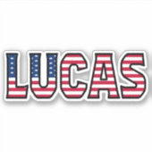 Lucas Name Vorname USA Sticker Stickerset (Voorkant)