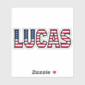 Lucas Name Vorname USA Sticker Stickerset (Vel)