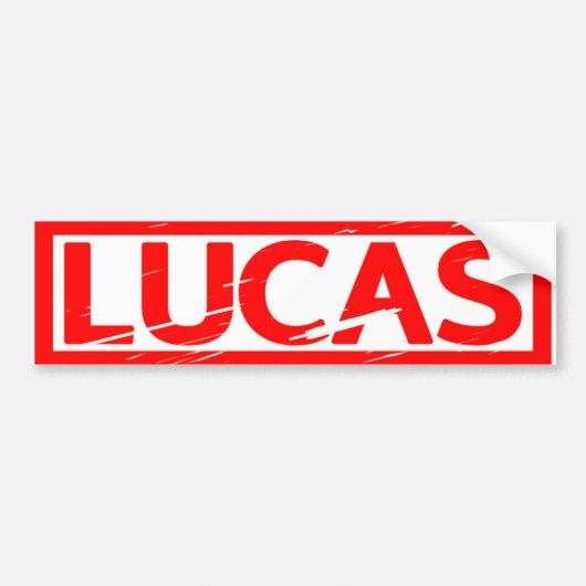 Lucas Stamp Bumpersticker (Voorkant)