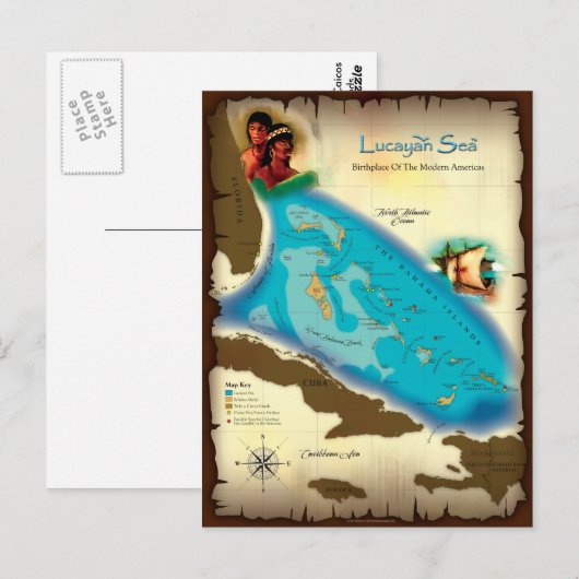 Lucayan Zee Briefkaart (Voorkant / Achterkant)