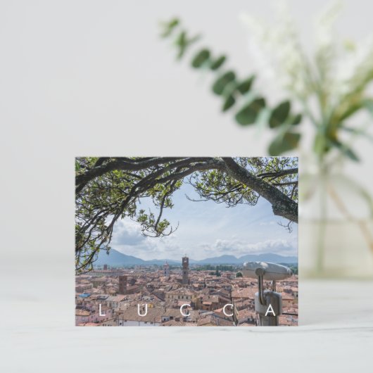 Lucca daken uitzicht briefkaart (Staand voorkant)