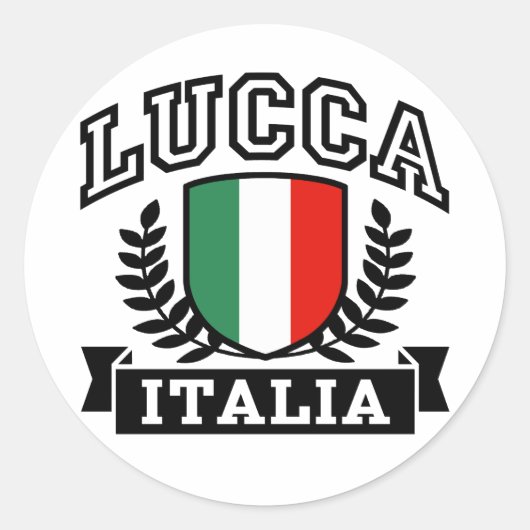 Lucca Italia Ronde Sticker (Voorkant)