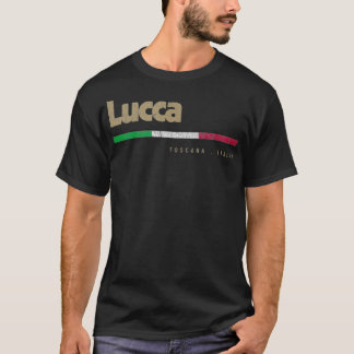 Lucca Italian City Retro Flag Italy T-shirt