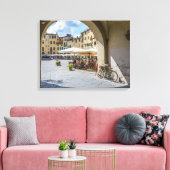 Lucca Piazza Anfiteatro uitzicht canvas print (Insitu (Woonkamer))