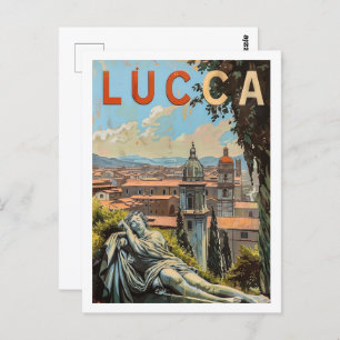 Lucca Toscane Italië  bekende reisplaats Briefkaart
