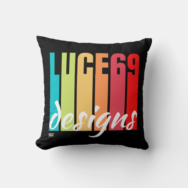 "LUCE69 DESIGN" logo Guitar Pick Kussen (Voorkant)