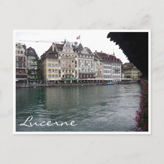 lucerne chapelbrug briefkaart (Voorkant)