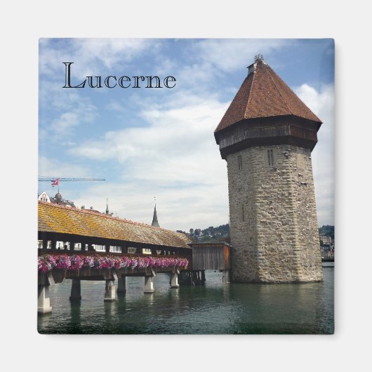 lucerne chapelbrug magneet (Voorkant)
