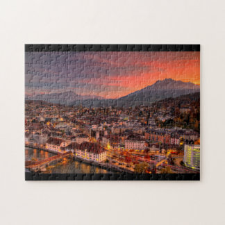 Lucerne Zwitserland HDR Fine Art Puzzle Legpuzzel
