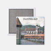 LUCERNE, ZWITSERLAND MAGNEET (Voorkant / Achterkant)