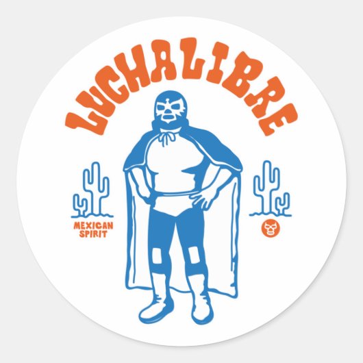 LUCHA LIBRE#127 RONDE STICKER (Voorkant)