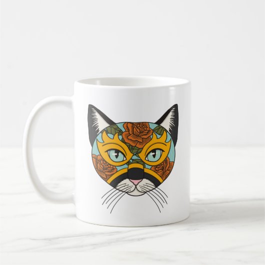 Lucha Libre Cat Koffiemok (Links)